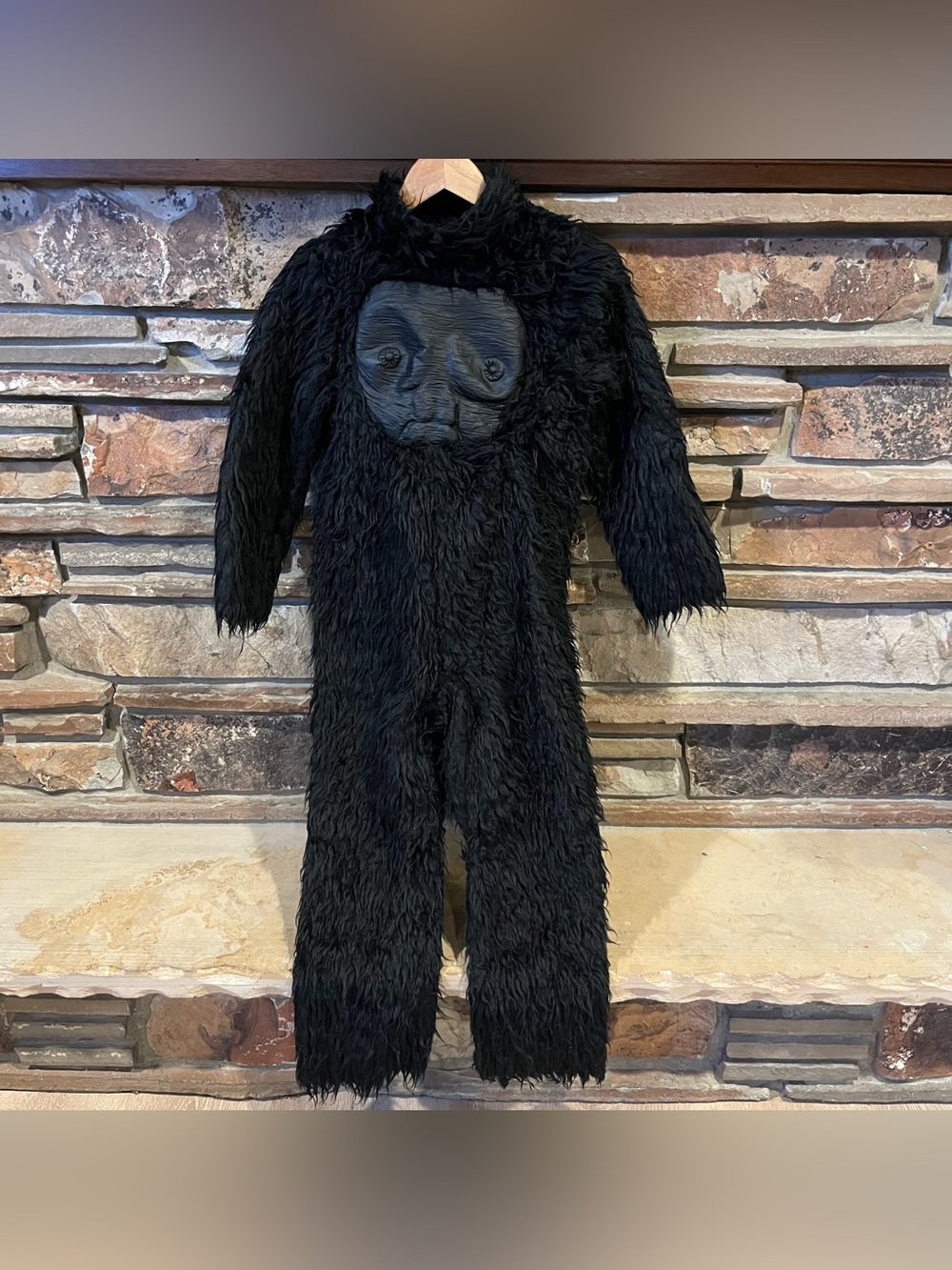 Gorilla Black Fuzzy One-Piece Costume